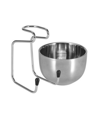 Stainless Steel Shaving Brush & Razor Stand Holder Set | Complete Shaving Bowl & Soap Cup Care for Men | Premium Grooming Essentials - Buy Online on GoSupps.com