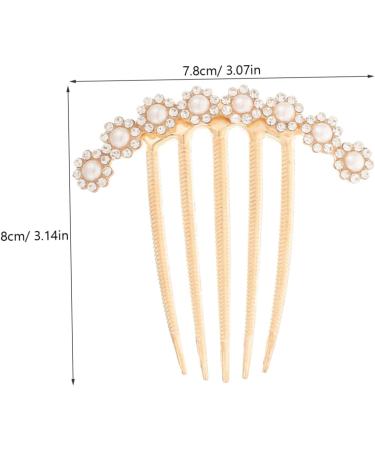 Housoutil Rhinestone Clips for Hair Rhinestone Hair Combs Hair Comb Clips Girl Headpiece Rhinestone Hair Clips for Hair Comb for Girls Tiara Imitation Pearls Fashion Hair up Miss - Buy Online on GoSupps.com