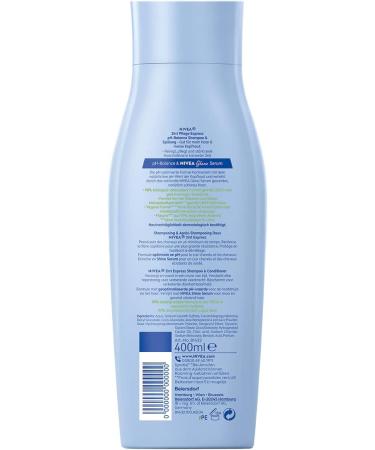NIVEA 2-in-1 Care Express pH-Balance Shampoo + Conditioner (400 ml) with Aloe Vera - 2-in-1 Hair Care for Naturally Beautiful Hair - Buy Online on GoSupps.com