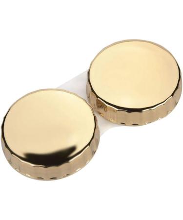 Mavis Laven Gold Contact Lens Case - Portable Pentagram Shape Box with Mirror 3 Colors Available - Perfect for Travel and Daily Use - Buy Online on GoSupps.com