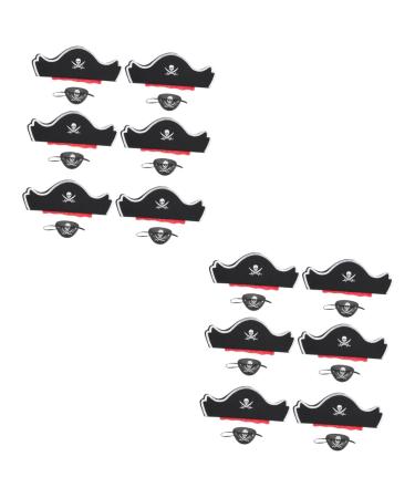 Didiseaon 12 Sets Pirate Hair Blindfold Pirate Cosplay Props Prom Suit Pirate Cap Cosplay Costumes Pirate One Eye Patch Pirate Outfit Suits for Prom Pirate Bandana Prom Cloth
