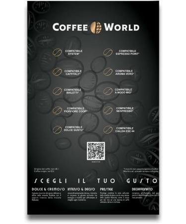 Pack of 150 COFFEE WORLD pods mild and creamy taste - Composable paper filter waffle ESE44 format 7.5 g - Buy Online on GoSupps.com