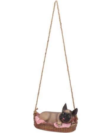 Swing Dog Garden Statue Durable Cute Ornament for Yard and Home Animal Gift (Gray) Grey - Buy Online on GoSupps.com