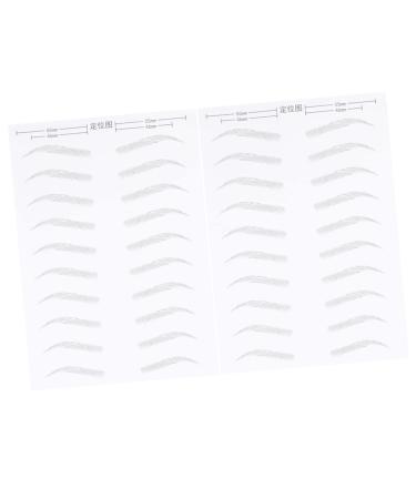 FOMIYES 2 Pairs Black Makeup Black Stickers Eyebrow Stickers Eye Brow Supplies The Lazy 3d Water-based