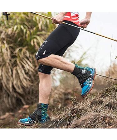 1 Pair Low Trail Running Gaiters | Sandproof Ankle Gaiters for Outdoor Activities | Lightweight Protective Reflective Shoe Covers | Ideal for Hiking, Walking, Marathon | Black Orange - Buy Online on GoSupps.com