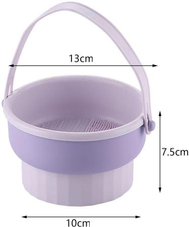 MagiDeal Cleaning Makeup Brush Powder Cleaning Storage Box Portable Washing Tool Washing Makeup Brush Cleaning Mats for Sponges Violet - Buy Online on GoSupps.com