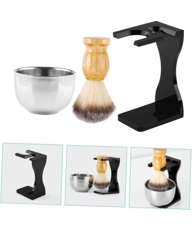Angoily 4-Piece Razor Set for Men - Premium Beard & Shaving Brushes - Perfect Gift for Husband - Stainless Steel Delivery Bracket - Buy Online on GoSupps.com
