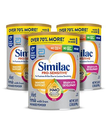 Similac Pro-Sensitive Non-GMO Infant Formula Powder with Iron & HMO - 34.9 oz (3 Count) for Immune Support - Buy Online on GoSupps.com
