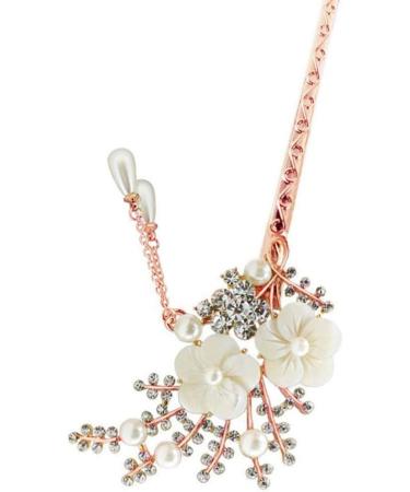 Minkissy 1PC Flower Pearl Hair Chopstick Alloy Hair Pin Chopsticks with Tassel Vintage Hair Stick for Girls Women - Buy Online on GoSupps.com