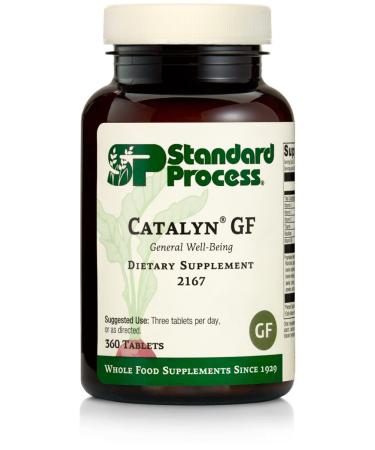 Standard Process Catalyn GF - Gluten-Free Foundational Support for General Wellbeing with Vitamin D, Vitamin C, Vitamin A, Thiamine, Riboflavin, Vitamin B6, Magnesium Citrate, and More - 360 Tablets