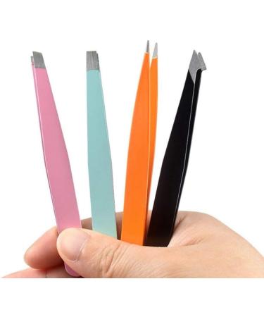 Desikixudy 8 Eyebrow Tweezers Set - Slanted & Pointed Tips Premium Beauty Tool with Leather Case - Perfect for Precise Hair Removal - Buy Online on GoSupps.com