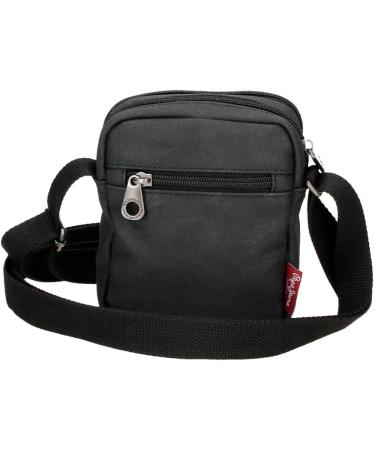 Buy Pepe Jeans Court Shoulder Bag - Black Two Compartments 12x15x3.5 cm | Cotton & Polyester | International Shipping Available - Buy Online on GoSupps.com