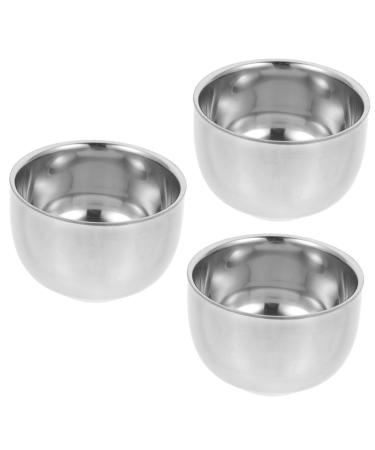 Frcolor 3st beard brush shell reusable razor shell shaving accessories razor shaving tool men gifts portable razor cup of rustproof steel deliveries metal bowl man