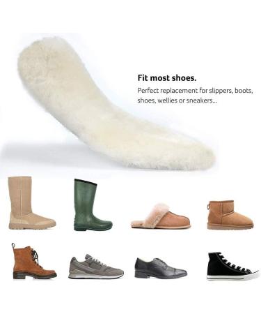 Australian Sheepskin Insoles for Women & Men | Warm Cozy Replacement Inserts for Shoes & Boots - YUANQIAN 2 Pairs - Buy Online on GoSupps.com