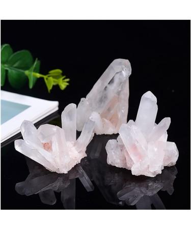 for 50-350g Natural White Crystal Cluster Quartz Crystal Health Reiki Stone Raw Point Specimen Home Decor Raw Crystals Gift Home Decorative Stones (Color : Crystal Cluster Size : 200-250g) - Buy Online on GoSupps.com