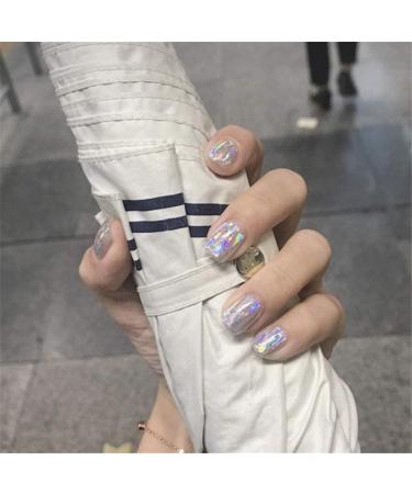 Press on Nails False Nails Full Cover Press Nails Artificial Finger Acrylic Nail Kit Manicure Kit for Women Fingernails Colorful Colored Glaze-24 Pieces