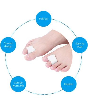 Washable Toe Separators: Pain Relief, Bunion Corrector, Reduce Calluses & Prevent Slipping - White - Buy Online on GoSupps.com