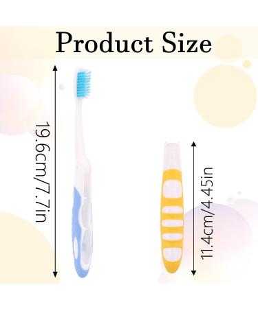 2 Pack Travel Toothbrush - Folding Soft Bristle Portable Toothbrushes (Yellow & Blue) for International Travel - Buy Online on GoSupps.com