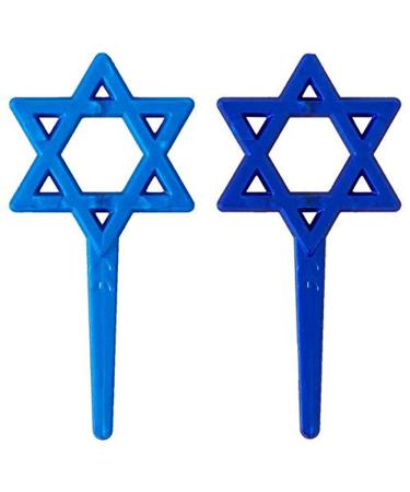 Star of David Hanukkah Cupcake Picks - 24 pc