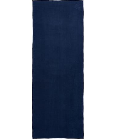 Manduka eQua Yoga Mat Towel - Quick Drying Microfiber, Lightweight, Easy for Travel, Use in Hot Yoga, Vinyasa and Power, 72 Inch (182cm) Midnight