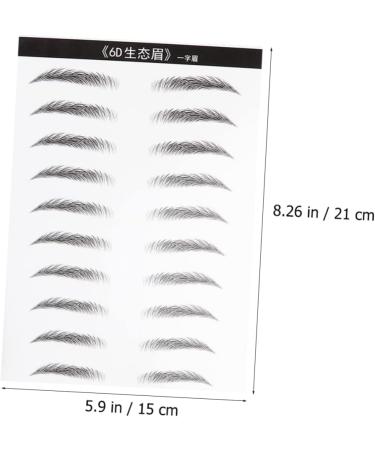 Mipcase 2 Pairs Black Makeup Simulation Eyebrow Sticker Artificial Eyebrow Patch Eyebrow Stickers 6d Hair 21.00X15.00X0.01CM Black - Buy Online on GoSupps.com