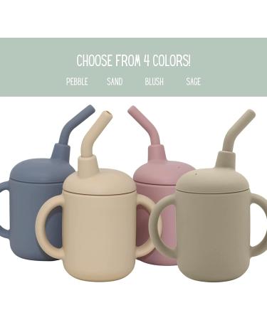 LoveyLu Silicone Sippy Cup with Straw - Spill Proof Toddler Cup 2 Pack (Blush) - Buy Online on GoSupps.com