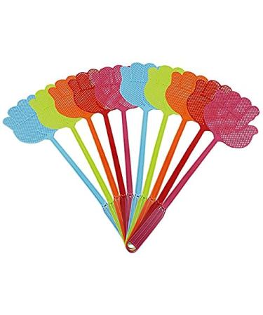 ValueHall 10 Pack Fly Swatter Multi-Colors Plastic Handle V7023