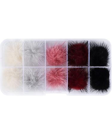 Nail Pom Detachable Nail Plush Acrylic Nail Tips Decorations Accessories Nail - Buy Online on GoSupps.com