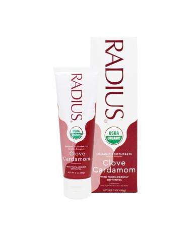 RADIUS USDA Organic Toothpaste - Clove Cardamom Non-Toxic Gluten-Free 3oz (Pack of 6) | Improve Gum Health & Prevent Cavities - Buy Online on GoSupps.com