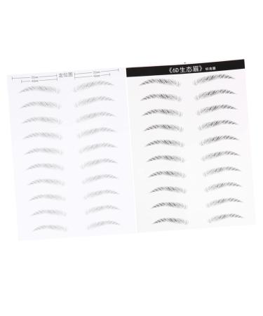 SOESFOUFU 2 Pairs Eyebrow Stencils Authentic Like Hair Sticker Eyebrow Simulation Eyebrow Tattoo Glue On Forehead 4d Simple Lazy