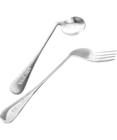 Lurrose Left-Hand Adaptive Spoon - Curved Baby Training Cutlery for Easy Grip & Feeding - Buy Online on GoSupps.com