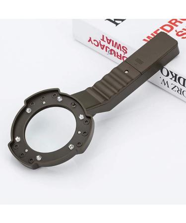 Portable Magnifier Handheld Illumination Magnifier 8X Magnifier 6 LED Light High Definition for Reading Inspection Welding Needlework Maintenance Hobbies and Handicraft Office Supplies Made in - Buy Online on GoSupps.com