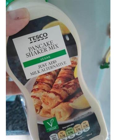 Tesco Vegan Pancake Shaker Mix (155G X 5) | VEGAN JUST ADD MILK ALTERNATIVE | PREMIUM PRODUCT | GOOD FOR YOUR HELTH - Buy Online on GoSupps.com