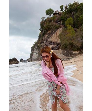 Hawaiian Flower Hair Clip Beach Flower Hair Clip 10 Piece 2.7'' Hawaii Flower Hair Clip Bride Wedding Party Holiday Vacation Women Plumeria Hairpin Hair Accessory (White) - Buy Online on GoSupps.com