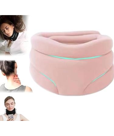 Neck Brace Soft Cervical Collar Neck Brace for Sleeping Soft Foam Soft Neck Brace Cervical Collar Neck Support Brace for Women and Men 1pcs yl-105023(Color:Pink)