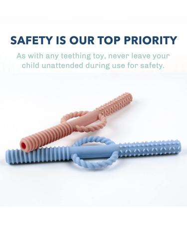 ERSTHUA Silicone Baby Teething Tubes 6 Pack - BPA Free Hollow Teether Tubes in Dark Blue, Grey, Yellow, Magenta, and Turquoise - Buy Online on GoSupps.com