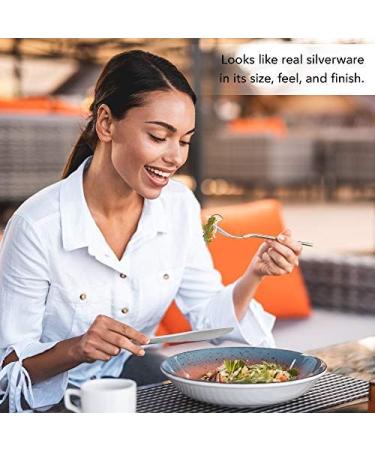 Stock Your Home 125 Disposable Heavy Duty Plastic Knives - Fancy Silverware for Catering, Restaurants, Parties, and Weddings - Buy Online on GoSupps.com