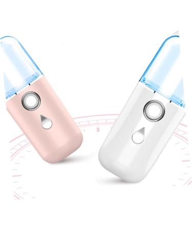 minkissy Nano Water Replenishing Instrument Hydrator Portable Facial Moisturizing Mini Facial Cooling Steamer Handy Face Sprayer Mist Sprayer Moisturizing Plastic Button Earth Tones White - Buy Online on GoSupps.com