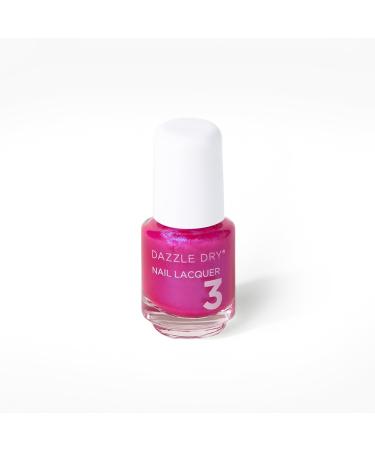 Dazzle Dry Nail Mini Lacquer (Step 3) - Beloved -A bright hot pink shimmer with a subtle blue flash effect. Semi-sheer shimmer. (0.17 fl oz / 5 Manicures) Beloved | 0.17 Fl Oz