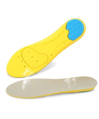 FOMIYES Can Be Cut Insoles Orthotic Shoe Insole Flat Foot Inserts Height Increase Insole Inserts Shoe Filler Pu Memory Foam Insoles Shoe Inserts Shock Absorbing Full Pad Damping As Shown L