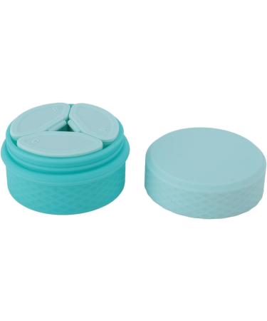 Silicone Cream Jars with Spoon Travel Silicone Makeup Container Portable 3 in 1 Outdoor for Women (Sky Blue) - Buy Online on GoSupps.com