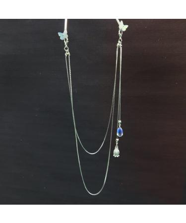 Elegant QBODP Hair Sticks with Tassels - Perfect Hair Accessories for Thick Hair | Butterfly Design & Classic Double-Dining Style - Buy Online on GoSupps.com