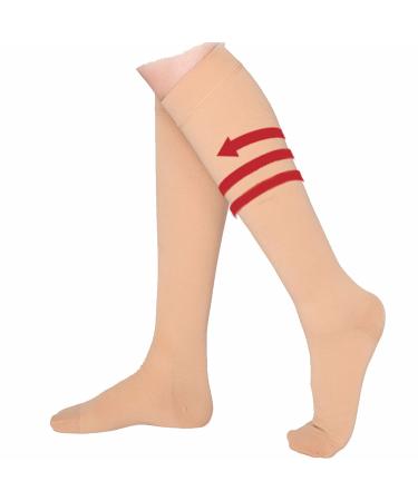 WSYKC compression stockings (2 pairs) 23-32mmhg closed compression stockings suitable for muscles and varicose vein symptoms that are caused by a long time l