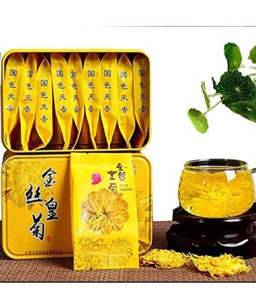 Premium Golden-Yellow Fetal 0.14 oz Chrysanthemum Flower Tea Golden silk chrysanthemum 4g - Buy Online on GoSupps.com