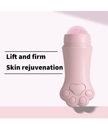 Jade Face Roller Puffiness Reducing Roller Facial Roller Skincare Roller Cat Claw Facial Skin Massager Roller Jade Stone Skin Care Tool Relaxing Jade Roller for Skin Pink - Buy Online on GoSupps.com
