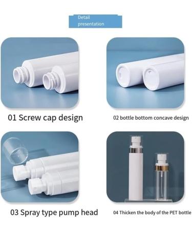 80ml White Fine Mist Spray Bottle - Perfect for Makeup & Travel Essentials | Empty Atomized Bottles (1pc - Buy Online on GoSupps.com