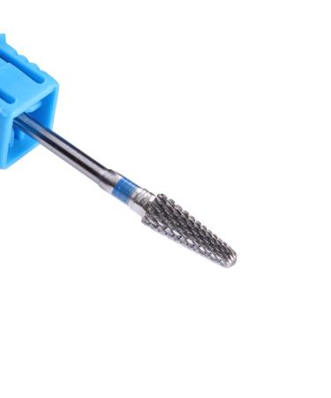 Carbide Drill Bits Tapered Cone Cuticle Clean Bit Nail Art Pedicure Manicure Tools Accessories Medium Grit Silver