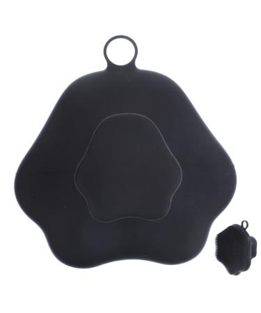 DOITOOL Face Scrub Clean Brush Face Cleaner Brush Manual Facial Cleansing Brush Facial Cleansing Brush Exfoliator Face Brush Blackheads Scrubber Face Exfoliator Tool Soft Fur 7.5x7.4cm Black