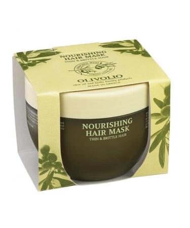 Olivolio Hair mask with 93% natural ingredients and 100% organic olive oil and for fine and brittle hair - 250 ml