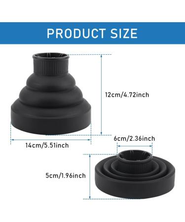 Universal Hair Dryer Diffuser Collapsible Hair Dryer Diffuser Attachment for Curly and Natural Wavy Hair Hair Profession Blow Dryer Diffuser for Most Hair Dryer(COLOUR:black) - Buy Online on GoSupps.com